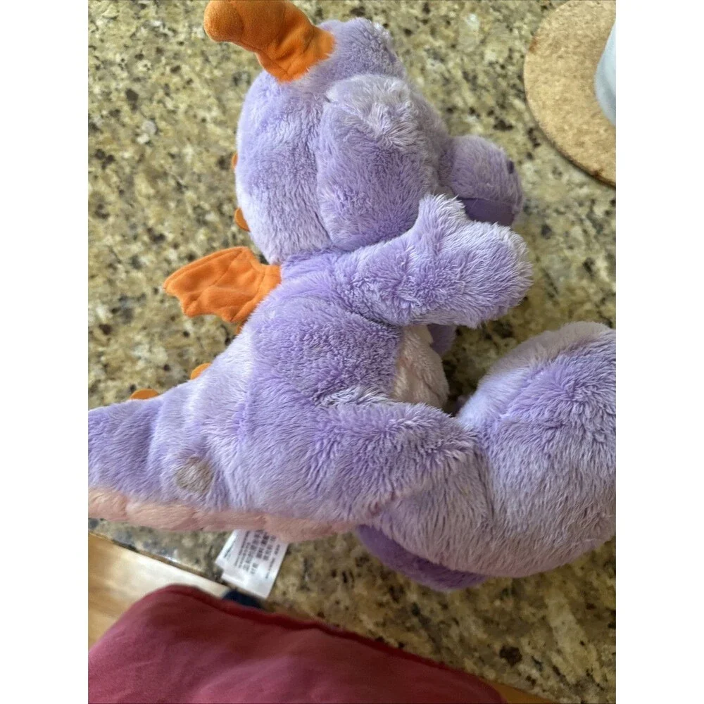 Disney Parks Figment Big Feet Plush Purple Dragon 10 1/2'' Doll (Needs Cleaning)